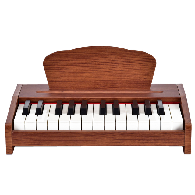 Mini Portable Electric Organ 25 Keys Wooden Digital Piano Keyboard Instrument