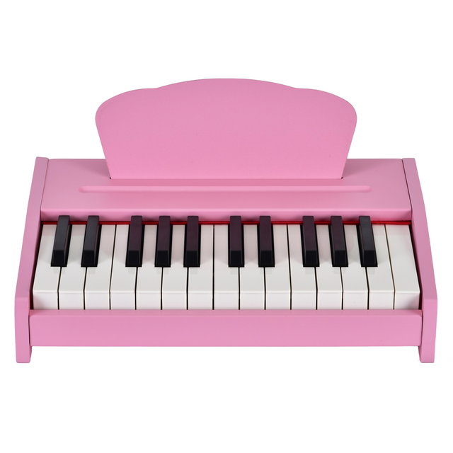 Mini Portable Electric Organ 25 Keys Wooden Digital Piano Keyboard Instrument
