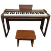 Upright Wooden Electronic Organ 49 Keys Touch Control Digital Piano Keyboard Instrument