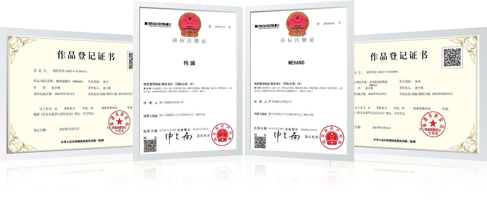 piano playmat manufacturer\'s certificates