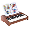 Mini Portable Electric Organ 25 Keys Wooden Digital Piano Keyboard Instrument
